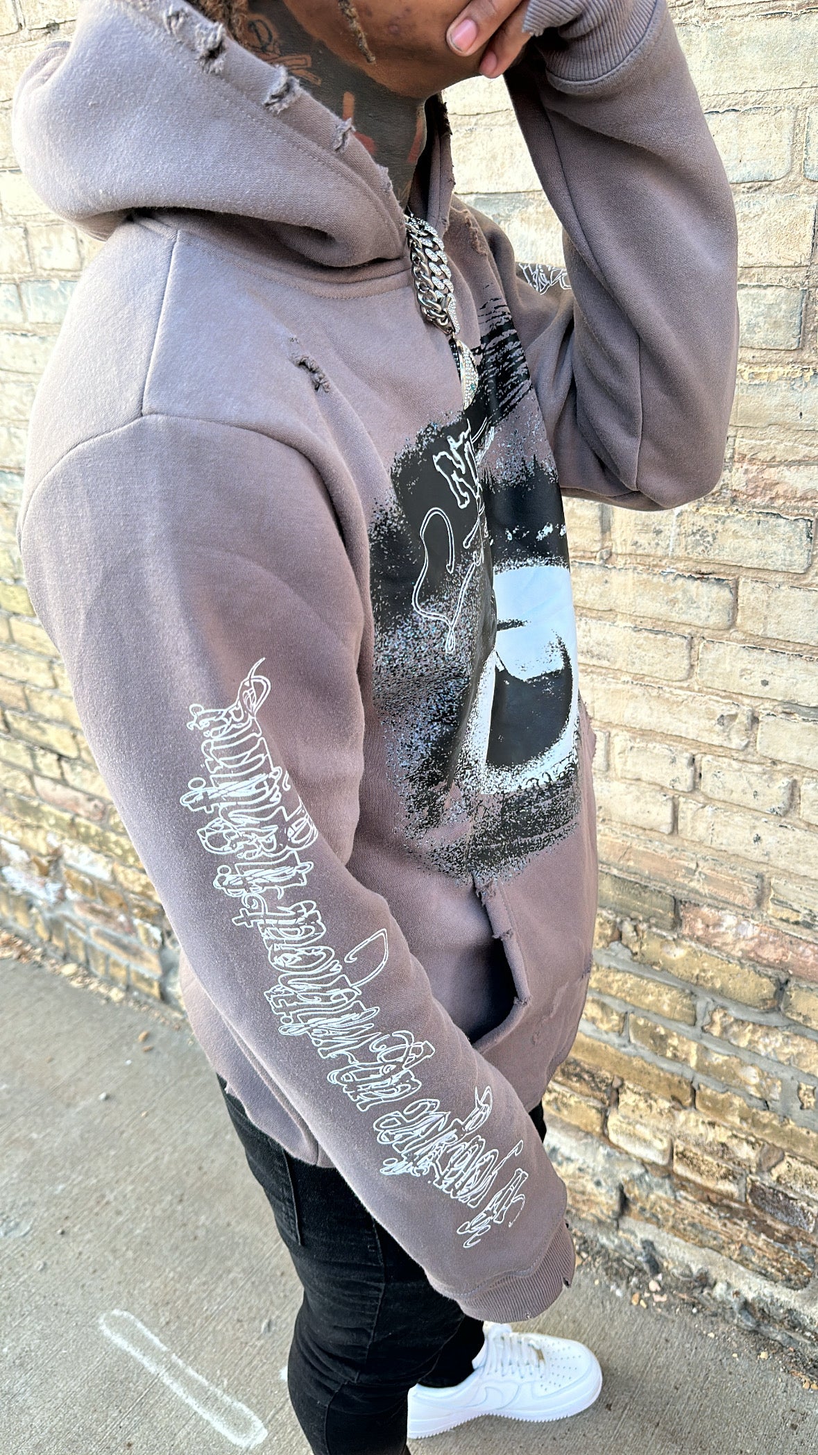 "Never set in stone" Grey hoodie