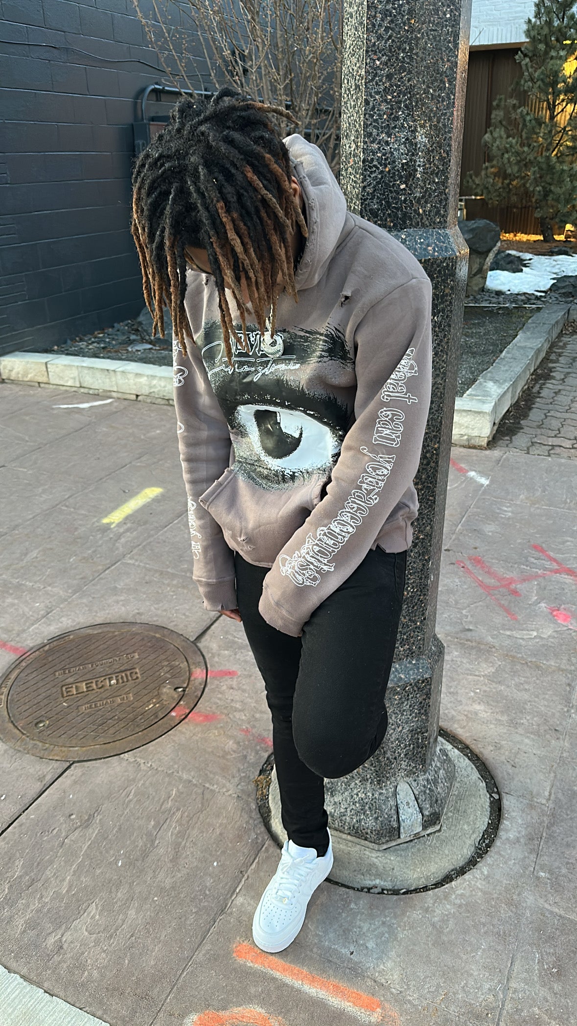 "Never set in stone" Grey hoodie