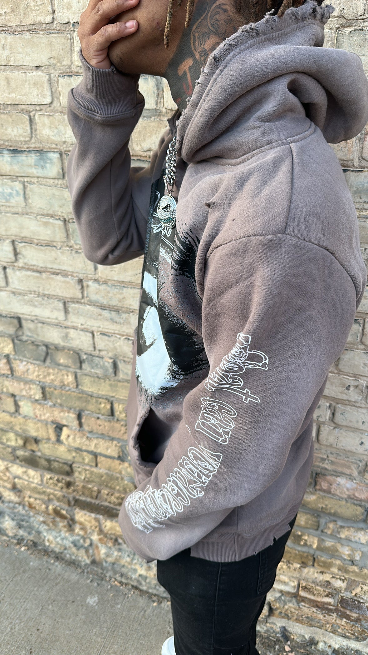 "Never set in stone" Grey hoodie